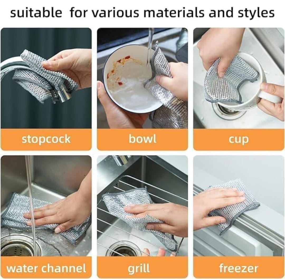 Double Layered Steel Wire Cleaning Cloth